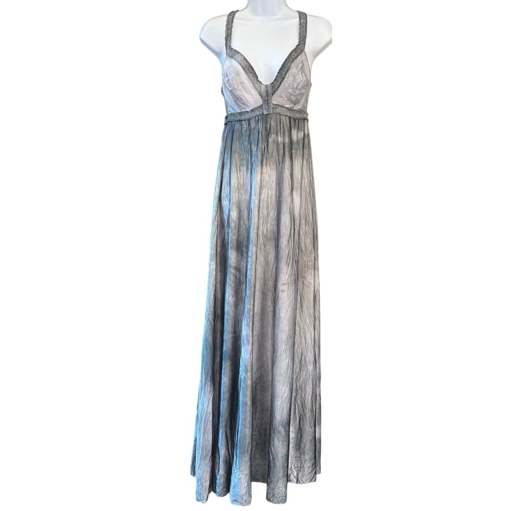 Vintage Lady Cameo Dallas Maxi Dress Tie Dye Ethereal Bohemian Fairycore Hippie